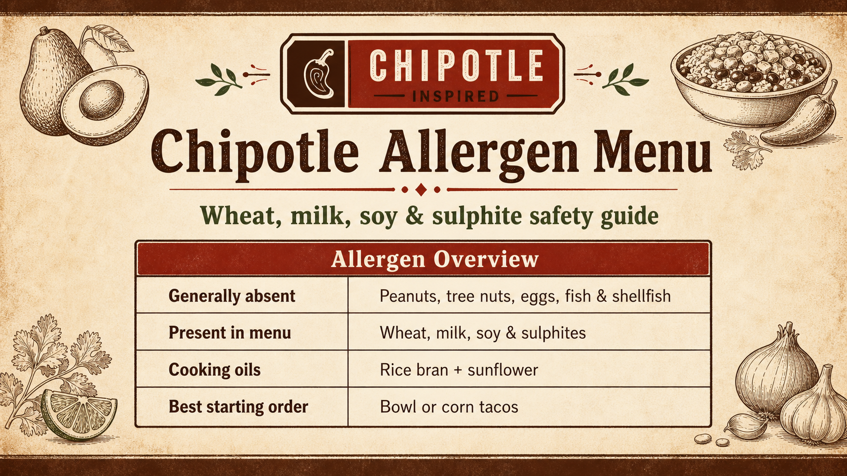 Chipotle Allergen Menu